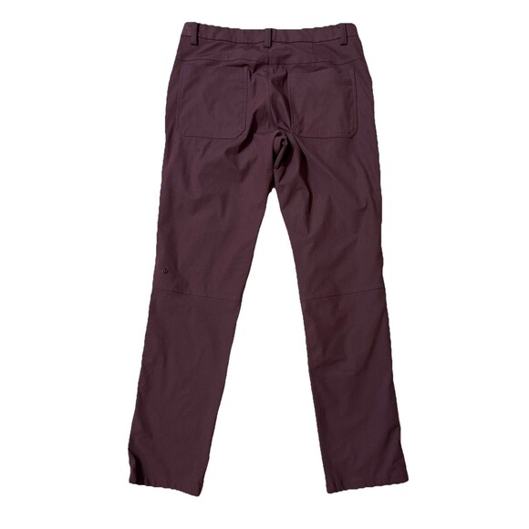 Lululemon Men's ABC Classic Fit 5 Pocket Warpstreme Black Plum Pants Size 34x33 - Picture 1 of 5
